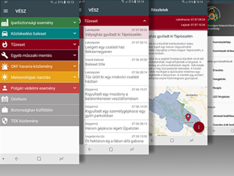 A VÉSZ, azaz veszélyhelyzeti értesítési szolgáltatás egy okostelefonokra és táblagépekre kifejlesztett ingyenesen használható alkalmazás.